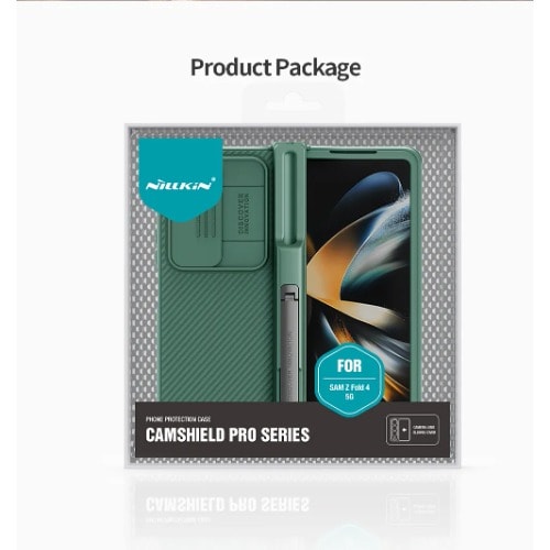 Case For Samsung Galaxy Z Fold 4 Pro With Slide Camera Back Protector - Green