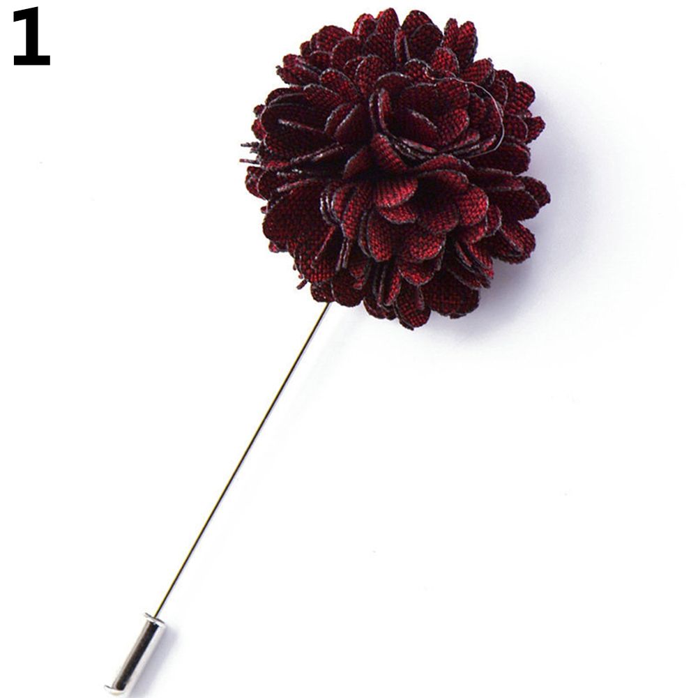 Men's Suit Tuxedo Flower Lapel Stick Pin Brooch Wedding-Q1