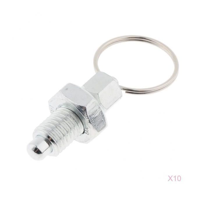 10 Pcs Premium Steel Zinc Plated Spring Indexing Plunger With Pull