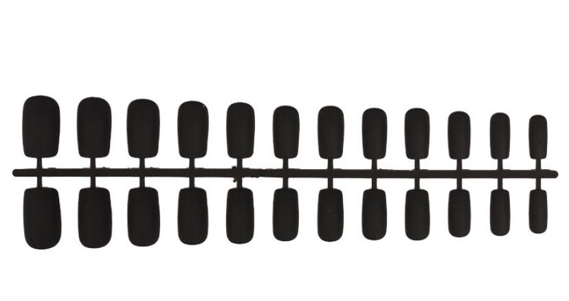 24PCS DIY Cute Fashion Finger  Press On Nails - Black