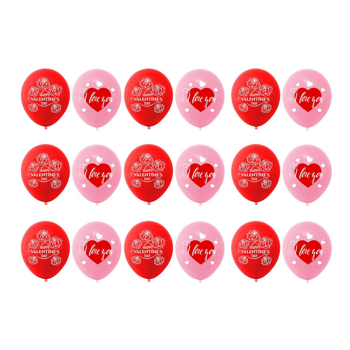 18Pcs Wedding Balloon I Love You Printing Wedding Engagement Balloon Decor Red