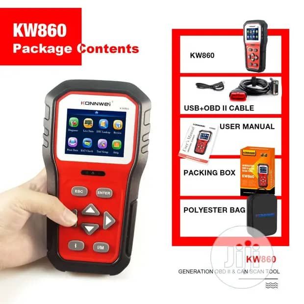 KW 860 OBD2 Diagnostic Tool Car Scanner Diagnostic Use For Gasoline & Petrol Cars & Big Truck
