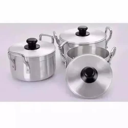 Aluminium Pots - Set Of 3