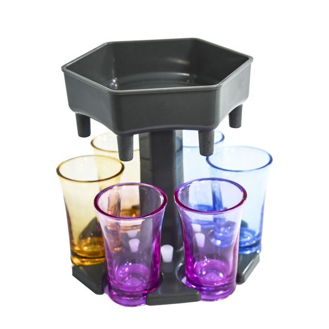 6 Shot Glass Dispenser Holder For Fuilling Drink