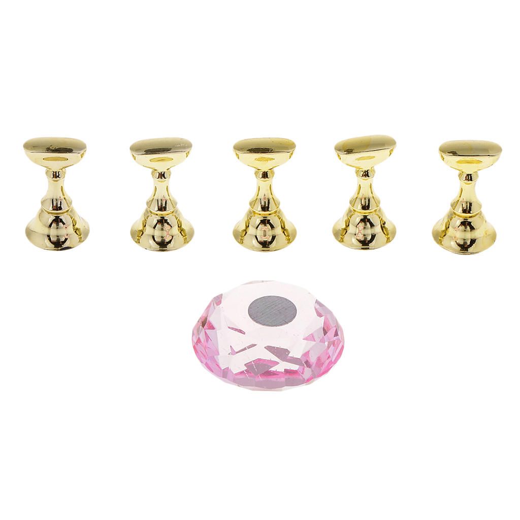 X5 Magnetic False Nail Tips Practice Holder Stand Nail Display