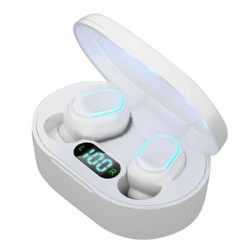 E7S Wireless Earbuds With Led Power Display Screen Bluetooth - White