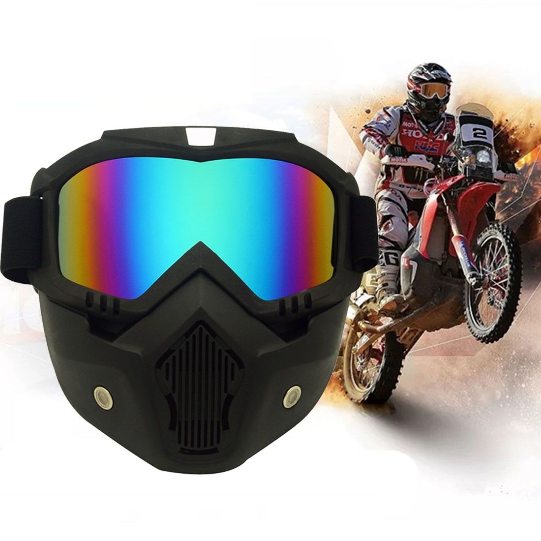 Motorcycle Off-road Hel Met Mask Detachable Windproof