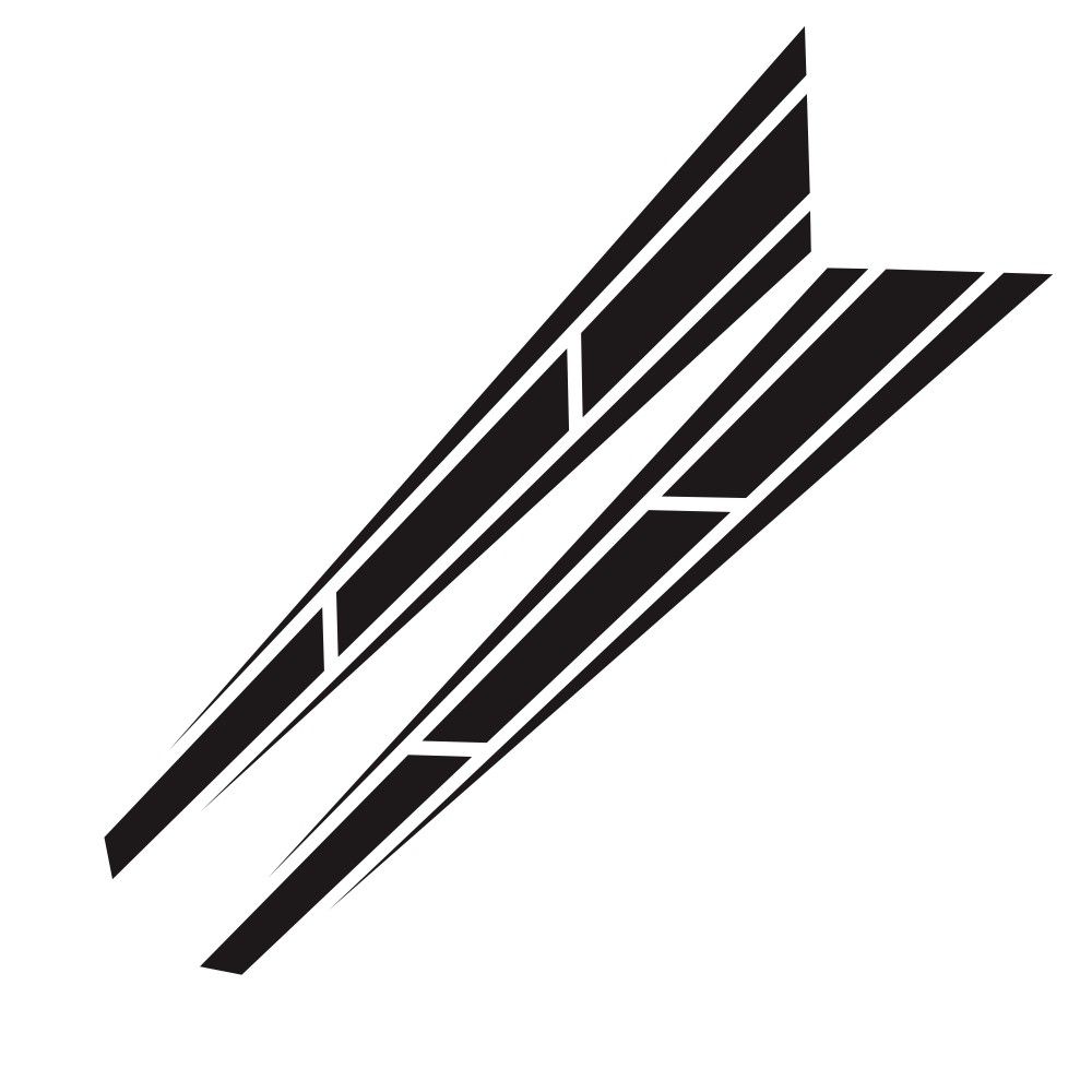 1Pair Car Sticker Racing Sport Stripe Engine Hood Decal Auto