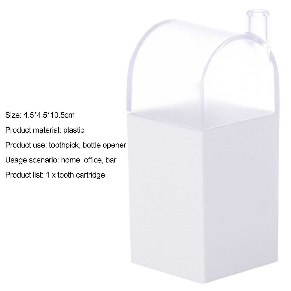 Toothpick Dispenser Large Capacity Toothpick Container White