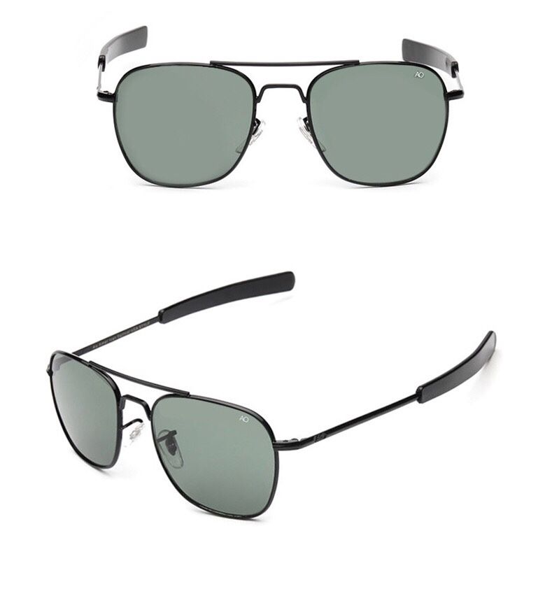 Black Military Luxury Designer Fashion Pilot Sunglasses
