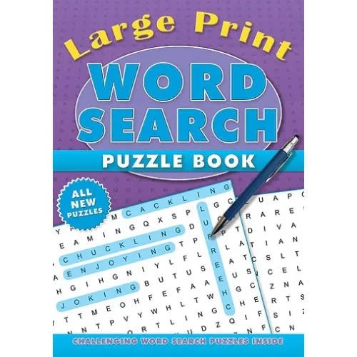 Large Print - Word Search Puzzle Book - Purple