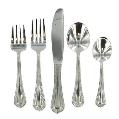 Wallace - Stainless Steel Flatware Set - 52 Pieces - Chesire Bead