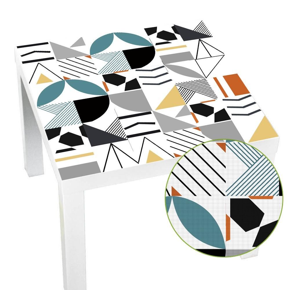 Geometric Tile Lack Table Tops Wall Art Furniture Removable Self-Adhesive Waterproof Wallpaper Wall Sticker