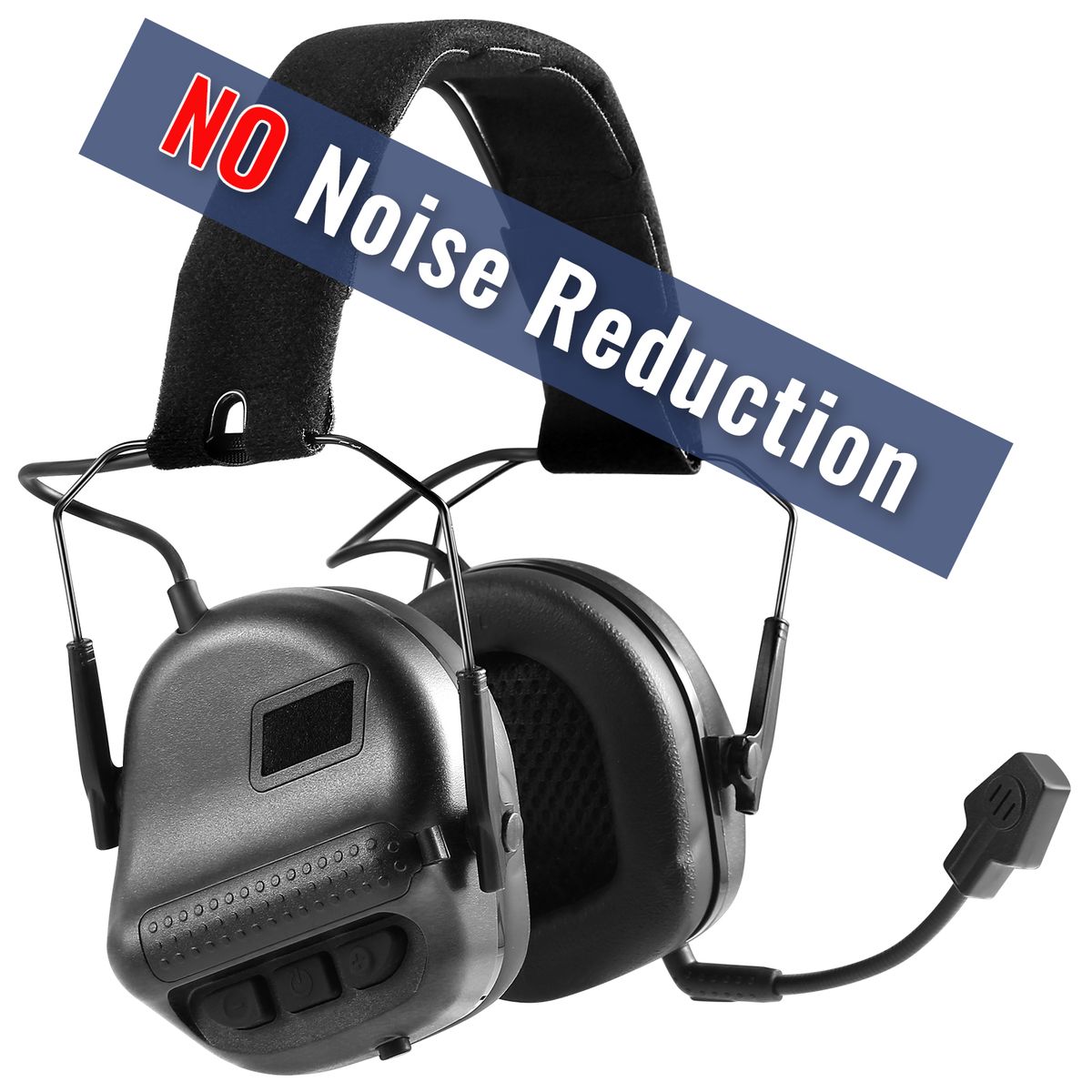 Tactical Airsoft  Headset Foldable Earmuff Microphone Ary