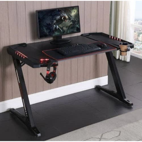 Executive Gaming Office Desk With Led Lights - 1.2m - Black