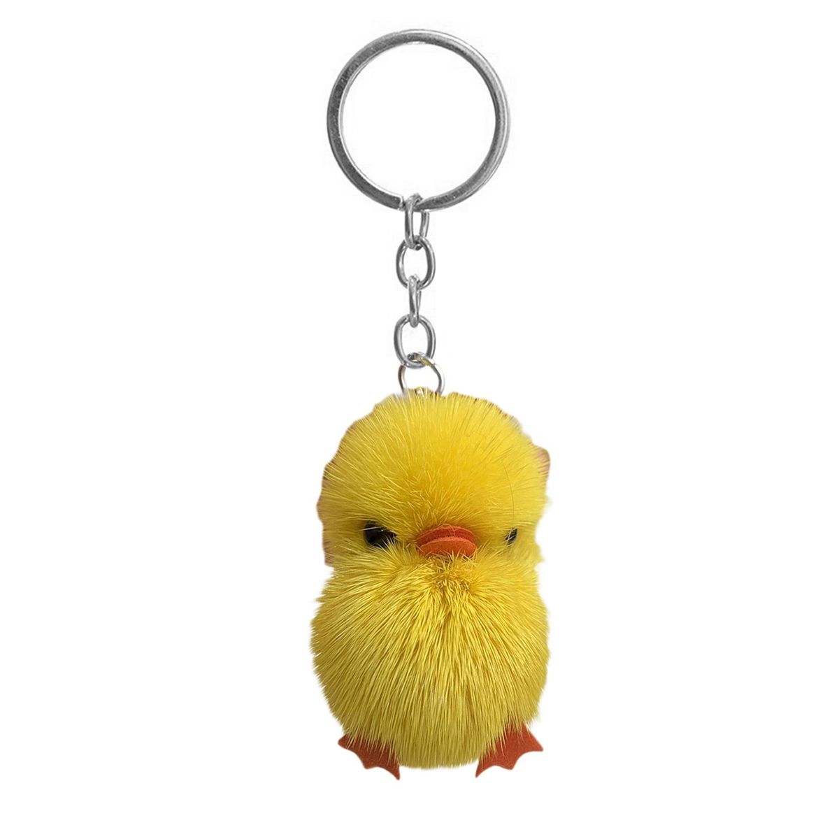 Furry Duckling Keychain Key Chain Yellow 1