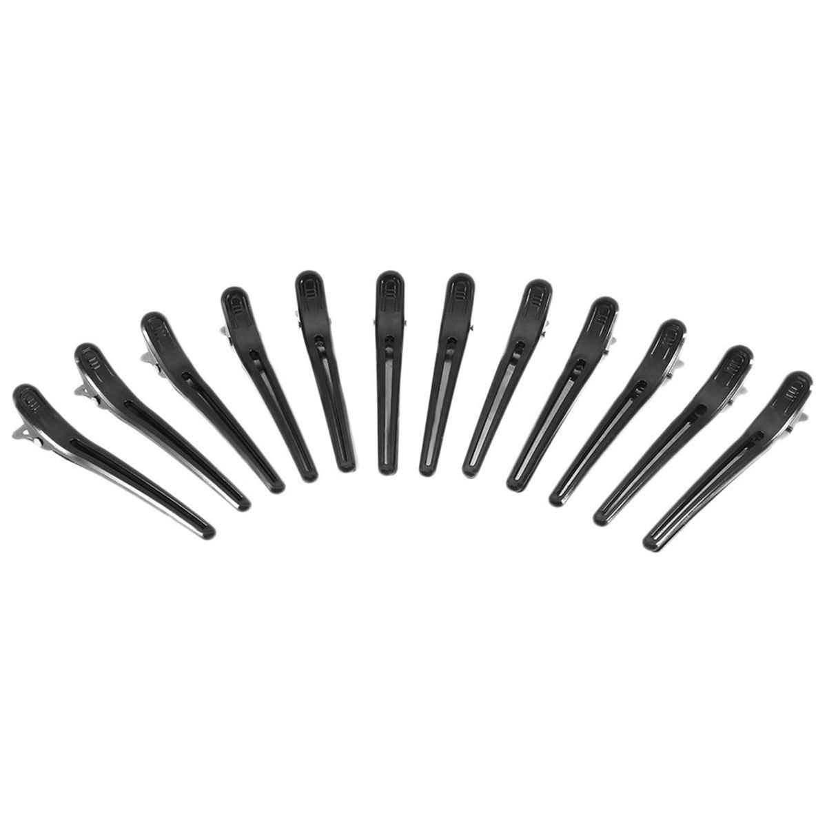 12Pcs Black Hair Grip Clips Hairdressing Sectioning Cutting