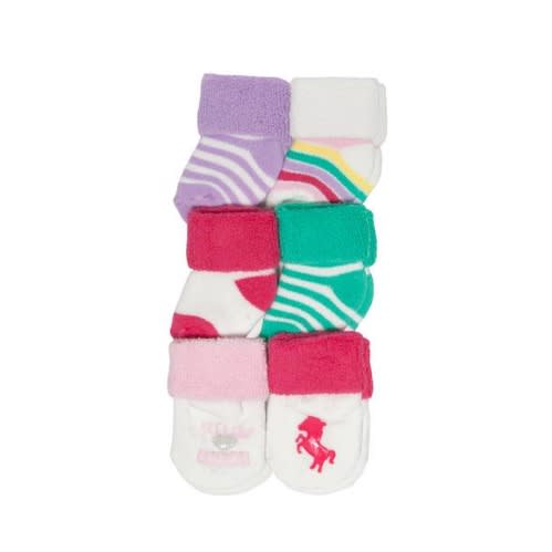 Carter's Child Of Mine Baby Newborn Girls Terry Cuff Socks -6 Pack