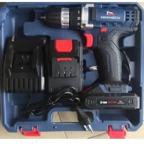 Cordless Rechargeable Battery Drill Machine, 18volts With 2 X Battery Drilling Machine