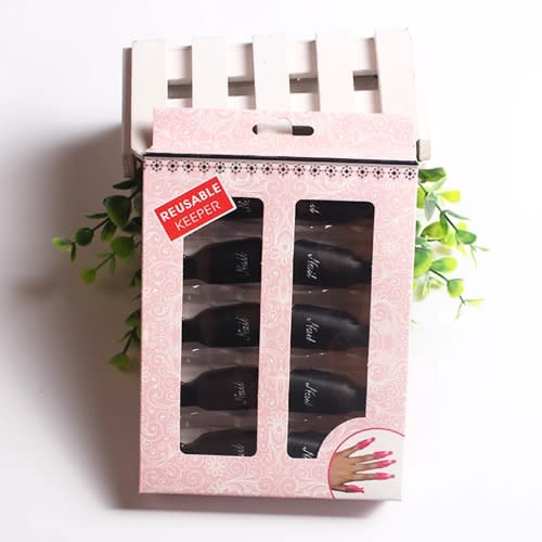 Reusable Plastic Nails Keeper - 10 Pieces  - Black