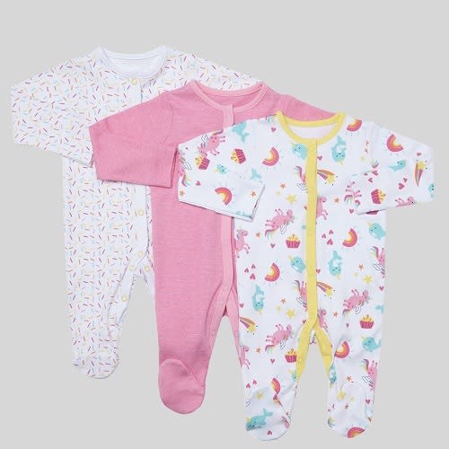 Baby Girls Cotton Sleepsuits Set