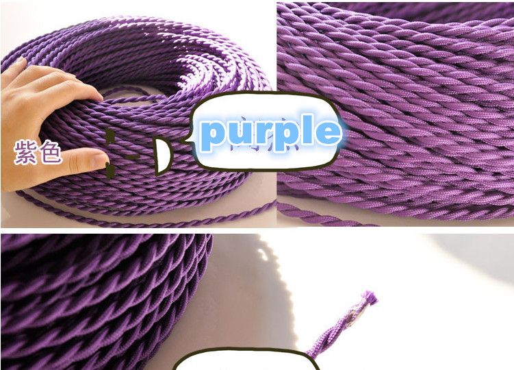 10 Meters Fabric Cable Cord For Vintage Pendant 110220V