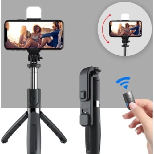 Selfie Stick Tripod Stand With Fill Light And Wireless Bluetooth Remote