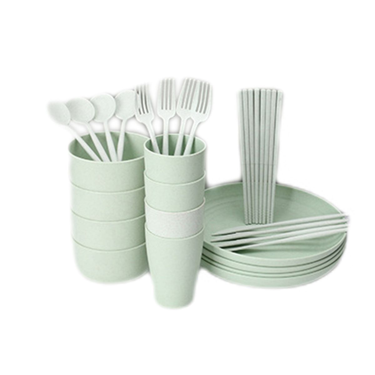 28 Pcs Dinner Set, Large Dinner Plates, Cups, Bowls,