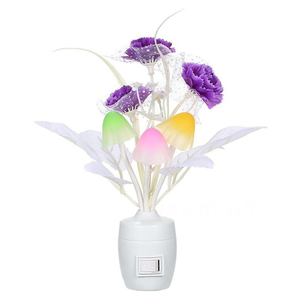 LED Flower Vase Potted Wall Plug-in Light Sensor Color-2#