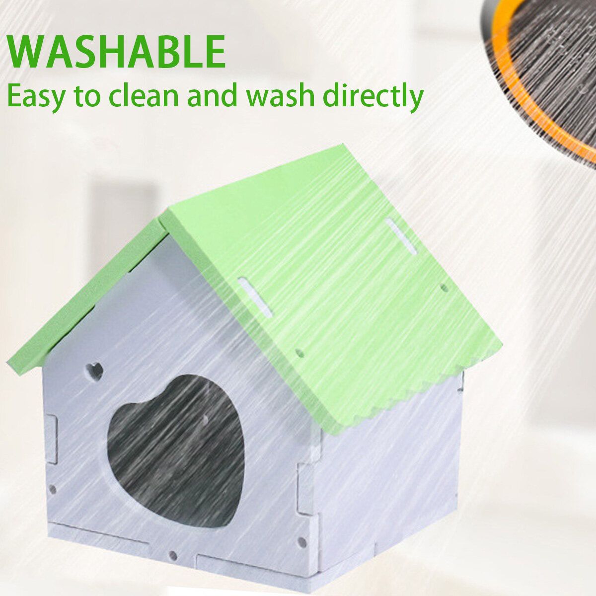 Board Hamster Nest House Pet Home Stairs For Small Pet Sleeping Bed -- Blue/ Green/ Pink Green