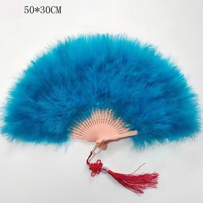 Colorful Fan Fluff Mariage Hand Para Portable Party Catwalk Cassical Wedding Fans Eventail Feather Fan Abanico Boda Abanicos
