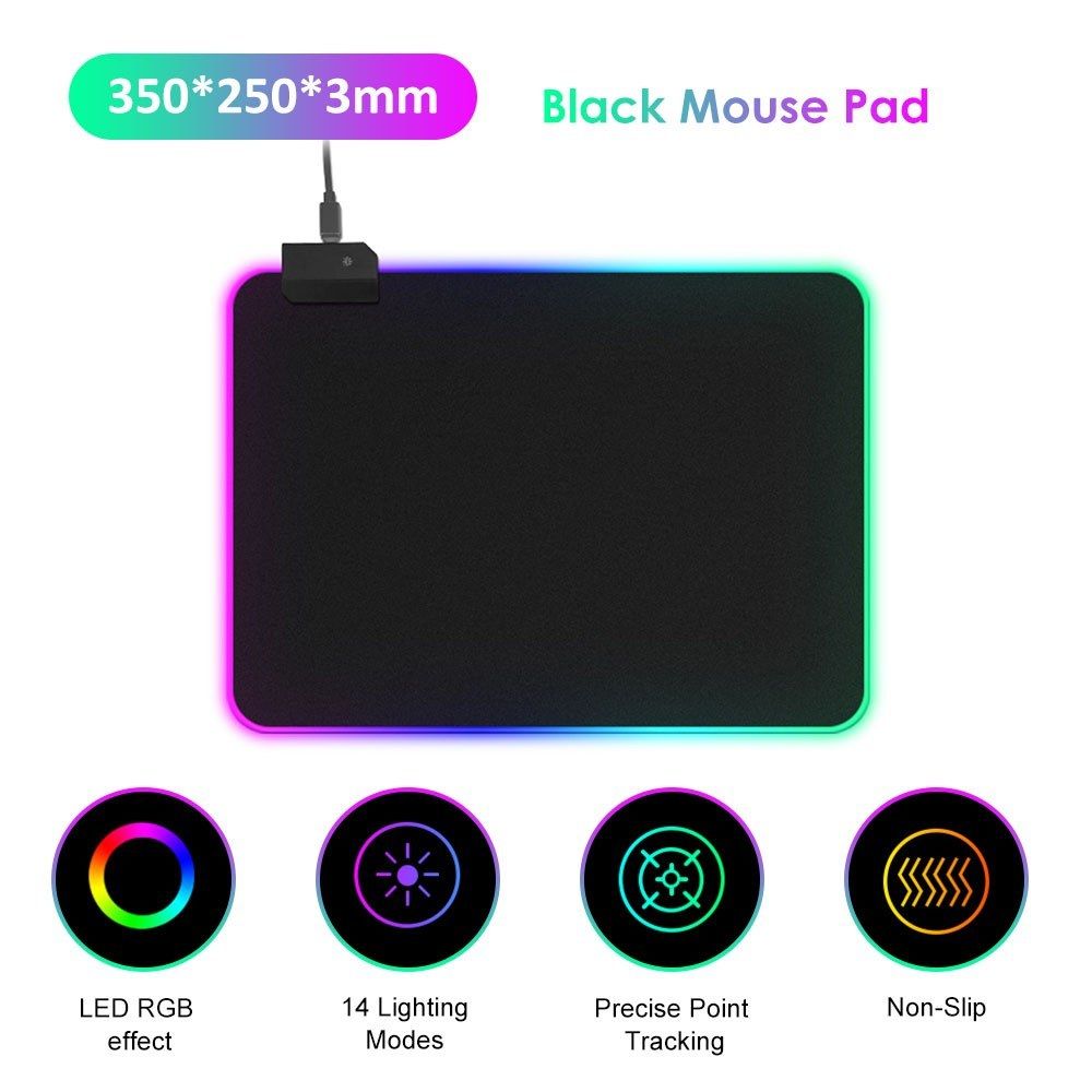 LEDs RGB Mouse Pad 14 Lighting Modes Gaming Extra Large Soft