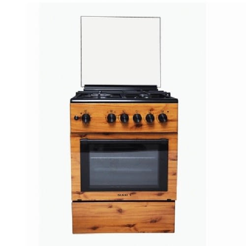 Style 3G+1E Gas Cooker - Wood - 60 X 60cm