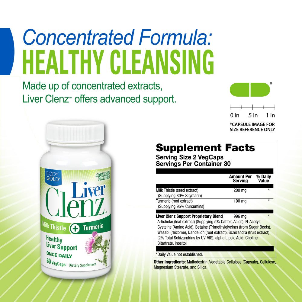 Advanced Formula Liver Cleanse With Milk Thistle & Tumeric 60 Caps