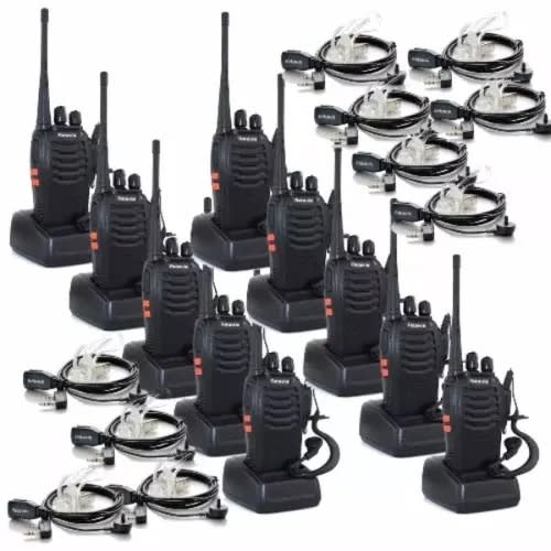 Walkie Talkie With Earpieces - 10 Pieces -  Bf-888s