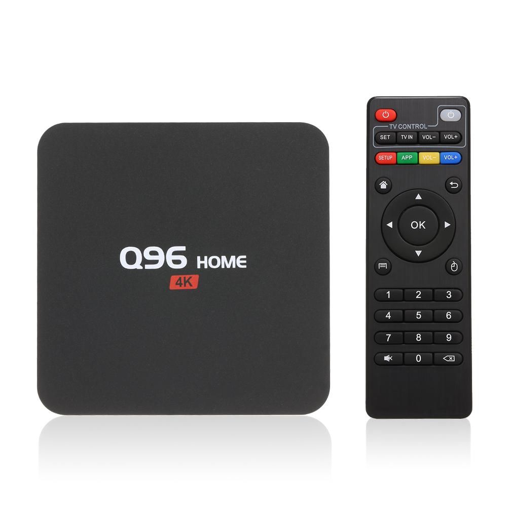 Q96 HOME Smart Android 10.1 TV Box RK3229 Quad Core UHD 4K Media Player 1GB / 8GB 2.4G WiFi H.265 VP9 HDR10 Video Player with Remote Control