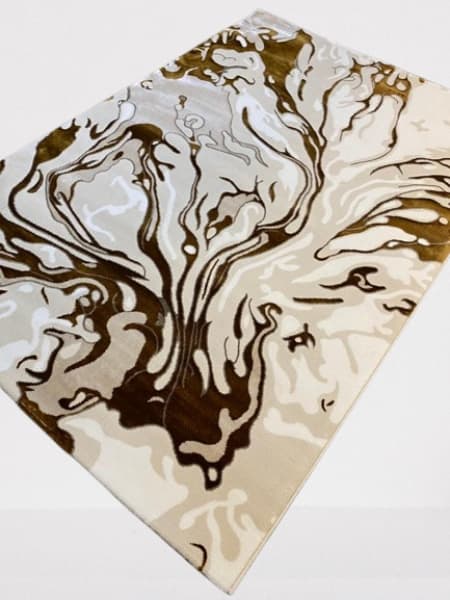 10 by13 Ft Center Rug -Cream/Gold