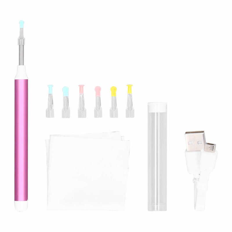 Ear Wax Removal Tool Camera Cleaner Earwax Remover Kit Wireless Visible Otoscope For Smartphone Endoscope Camera-pink