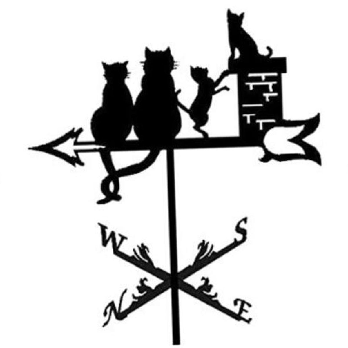 Practical  Garden Stake Yard Decor 55cm Tall Cat