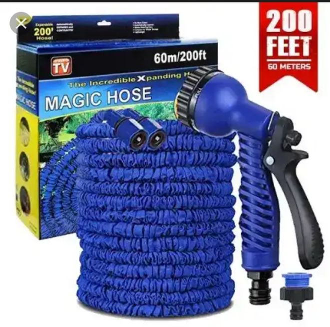 Retractable Garden Watering Hose Pipe With Gun (200ft)