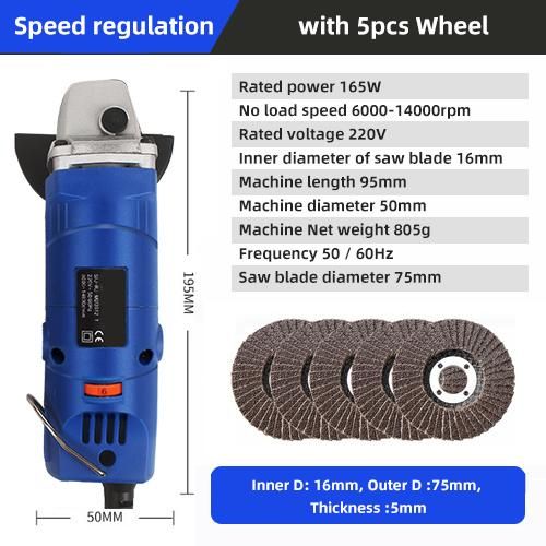 75mm 6 Speed Electric angle  ing machine Variable Speed grinding machine  tools Mini
