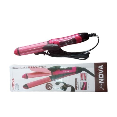 Design Pro Braun Curler & Straightener 2 In 1 Hair Beauty Set