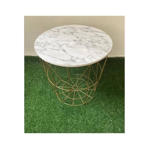 Wire Mesh Decorative Side Stool With Cover