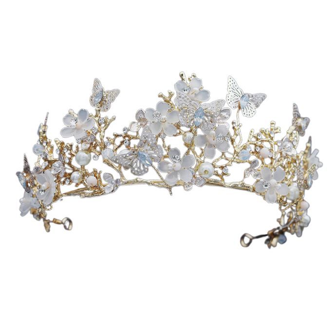 Bride Wedding Flower Crowns Bridal Butterfly Princess Tiaras