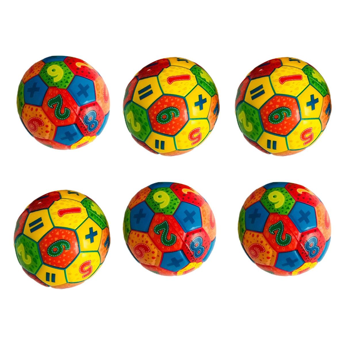 6Pcs Decompression Toys Relieving-boredom Colorful Football Squeezable Toys
