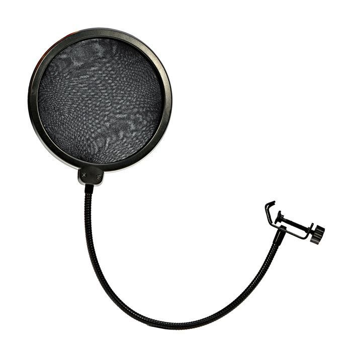 Double Layer Pop Filter MPF-6 Black 6-Inch Clamp On Microphone Mic