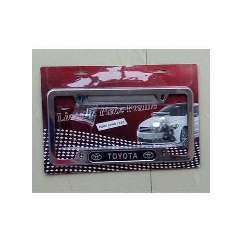 A Pair Of Silver Color Toyota Plate Number