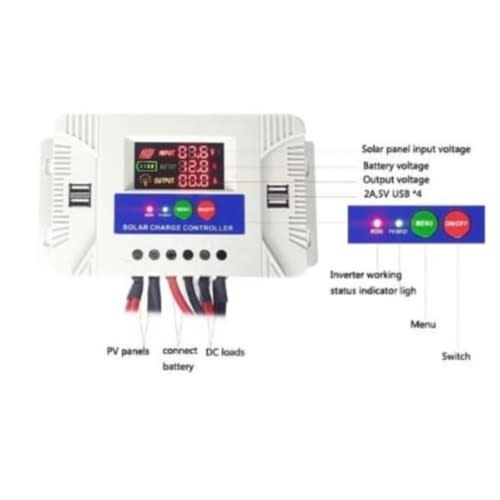 Solar Charge Controller -Pwm 12v- 24v -36v -48v -Dc Auto 30a