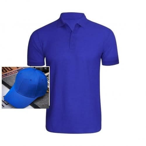 Polo T-shirt & Cap Blue