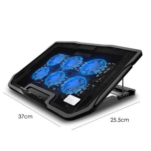Laptop Cooler Pad Rgb Gaming Cooler For 15.6-17.3 Inch Laptop With 6 Quiet Fans